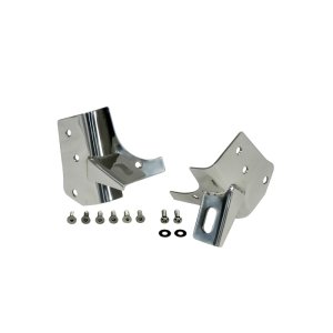 Jeep Wrangler Light Brackets - Windshield - Rugged Ridge - Stainless Steel - `97-`06